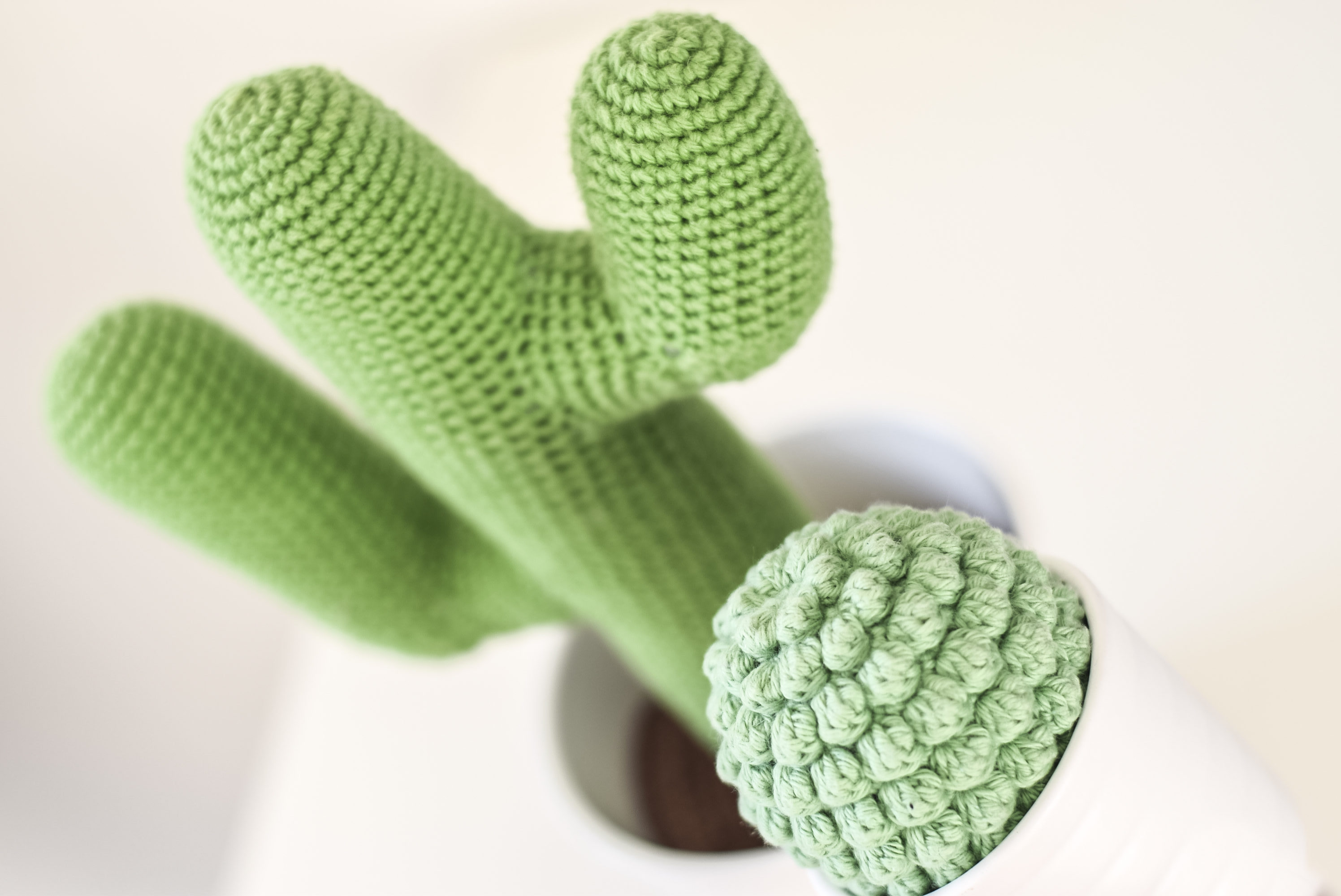 browser Marine torsdag Nem DIY hækleopskrift på en fin hæklet mini kaktus